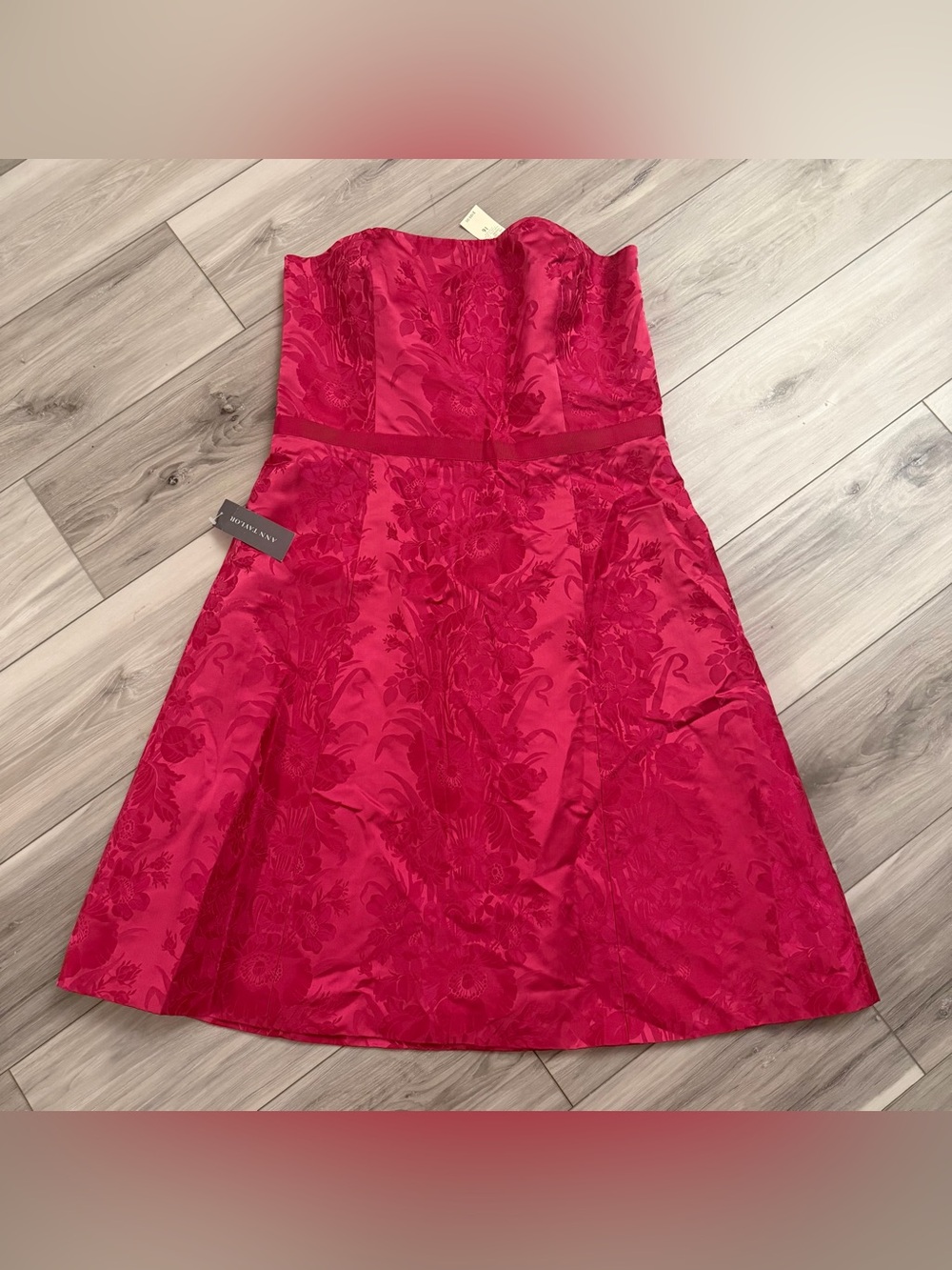 Ann Taylor Silk Blend Fit & Flare Dress 16 Pink Sleeveless Lined Floral NWT